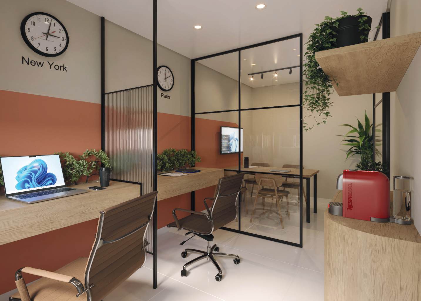 Perspectiva artística do coworking